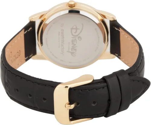 Miniatura 2 de Disney Minnie Mouse - Reloj clásico Cardiff con correa de piel de cuarzo analógico para adultos diseño de manos articuladas Negro