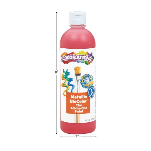 Miniatura 4 de Pintura BioColor verde metalizada, 16 onzas
