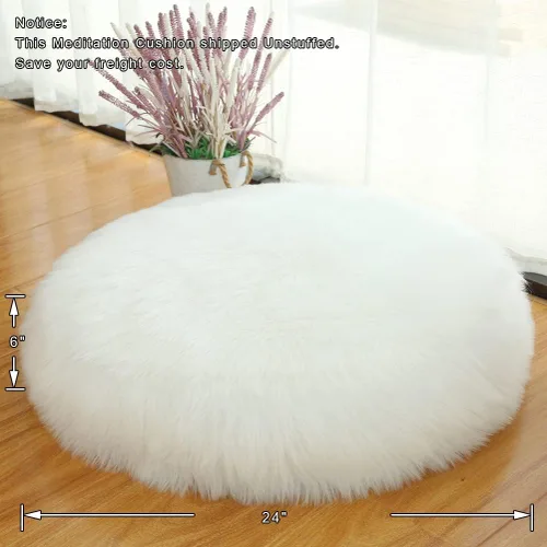 Miniatura 8 de Asuprui Almohada de suelo sin relleno, cojín de meditación grande sin relleno, cojín de suelo grande para sentarse, mullido, almohada de asiento