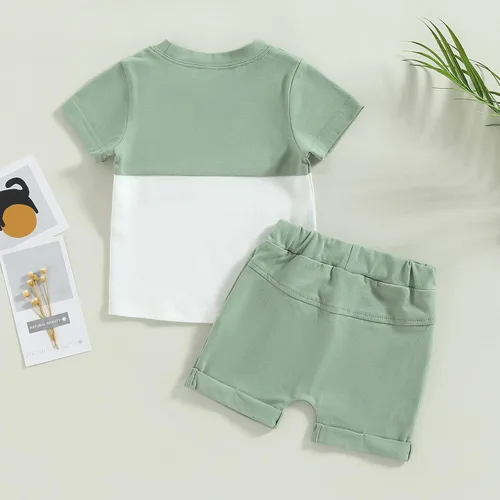 Miniatura 79 de Conjunto de camiseta de manga corta para bebé niño y niña, camiseta de manga corta, pantalones cortos casuales, ropa para recién nacidos, 6, 12, 18