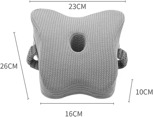 Miniatura 7 de Almohada de rodilla mejorada para personas que duermen de lado con correa elástica, almohada de piernas de espuma viscoelástica, ideal