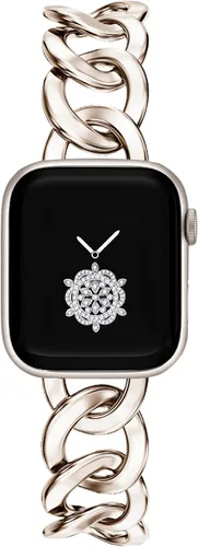Miniatura 17 de Correas de cadena cool de 38/40/41/42/44/45/46mm para mujeres compatibles con las correas de Apple Watch Series 11/ SE3/10/9/8/7/6/5/4, pulsera
