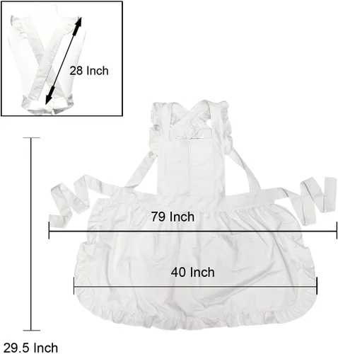 Miniatura 5 de Wrapables Delantal retro con bolsillos para cocinar o cosplay