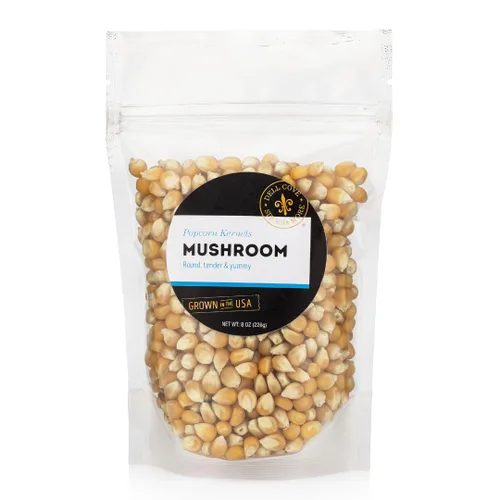 Dell Cove Spices - Granos de Palomitas de Maíz Mushroom - Perfectos para Máquinas de Palomitas Gourmet y Cocción en Estufa, Media Libra