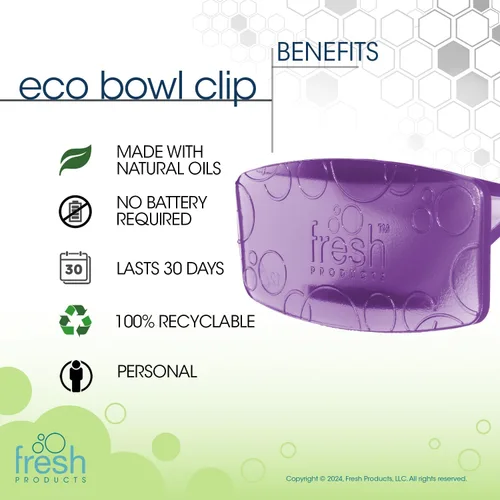 Miniatura 5 de Fresh Products Ambientador ecológico con clip, diseño versátil, ambientador de inodoro, sin químicos, aceites naturales, discreto, dura 30 días