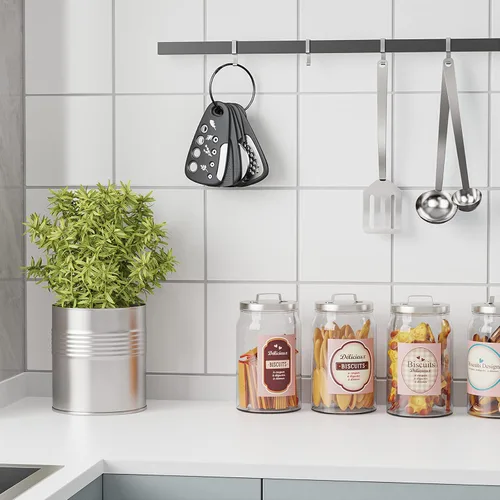 Miniatura 9 de Pisol Juego de 6 utensilios únicos de cocina, ahorro de espacio, rallador de queso, abridor de botellas, pelador de frutas y verduras, cortador
