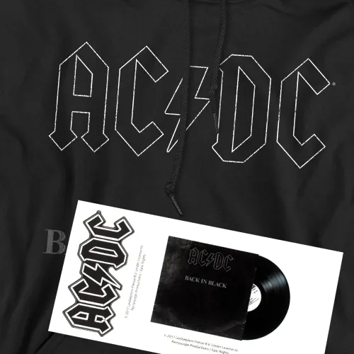 Miniatura 4 de Popfunk ACDC Back in Black Logo Sudadera con capucha