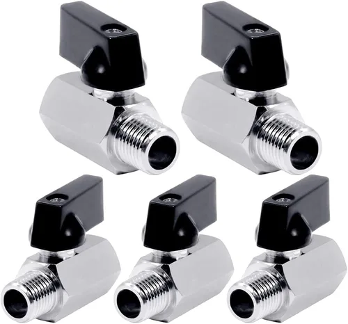 Miniatura 10 de Beduan Válvula de Bola Mini de Latón de 1/2" NPT Válvula de Cierre Hembra x Macho