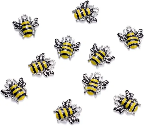 Miniatura 10 de Craftdady Encantos colgantes esmaltados con dijes de alimentos, animales, flores, encantos bonitos, dijes de frutas de metal colorido, ornamento