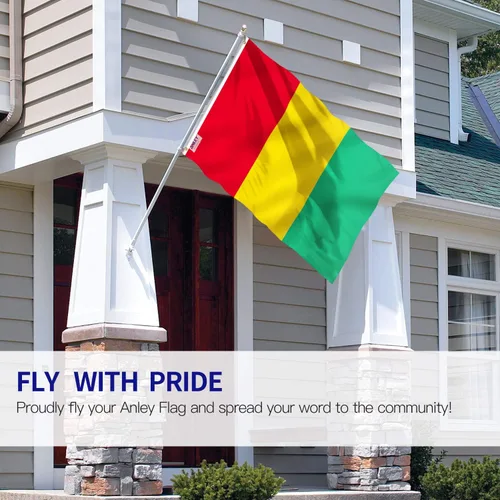Miniatura 2 de ANLEY Fly Breeze - Bandera de Guinea de 3 x 5 pies, color vivo y a prueba de decoloración, cabecera de lona y doble costura, banderas de Guinea
