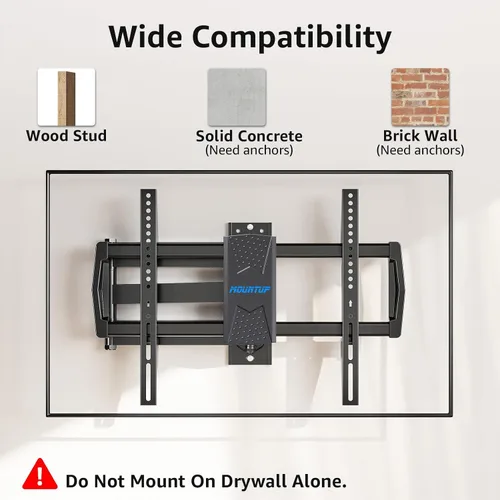 Miniatura 7 de MOUNTUP Soporte de pared para TV de esquina para la mayoría de televisores de 42 a 75 pulgadas con extensión larga de 32", soporte de pared para TV