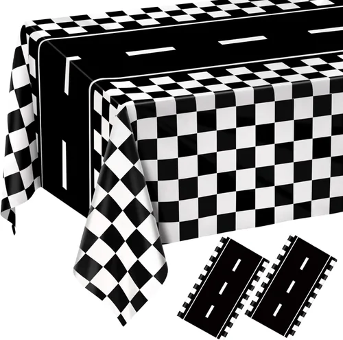 Miniatura 36 de 3 manteles desechables de plástico a cuadros color azul claro para fiestas, desechables, impermeable, rectangular, color azul, para campamento, Azul