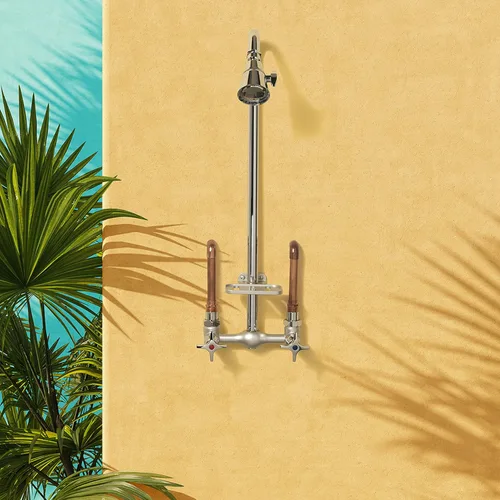 Miniatura 6 de Homewerks 3070-252-CH-B-WS - Kit de ducha para exteriores con jabonera, cromado resistente a la corrosión Cromo resistente al óxido