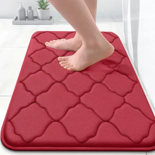Miniatura 230 de OLANLY Alfombra de Baño de Espuma Viscoelástica de 24 x 16 pulgadas, Ultra Suave y Absorbente, Alfombras de Baño Antideslizantes, Cómodas, Lavables