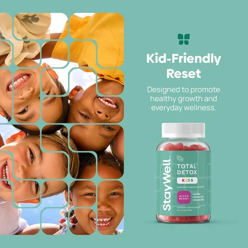 Miniatura 9 de Stay-Well Naturals Natural Zeolite Heavy Metal Detox Kids, gomita masticable, zeolita micronizada, limpieza total de metales corporales, limpieza