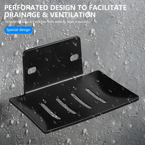 Miniatura 5 de Jabonera montada en la pared, jabonera de baño para ducha, acero inoxidable 304 montado en la pared, soporte para jabón para baño y cocina
