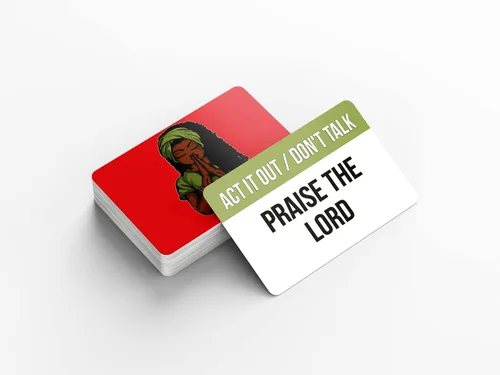 Miniatura 5 de Guerrero de la oración - Cartas de Charadas de la Biblia, juego de cartas de trivia bíblica cristiana y charadas para adultos, familias y grupos