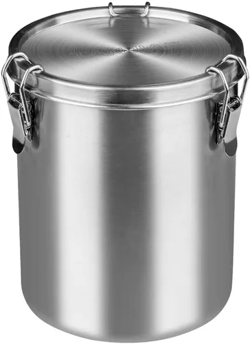 Tanjiae Recipiente de café de acero inoxidable 100% hermético de metal con tapa sellada, mantiene los granos de café, azúcar y té frescos durante