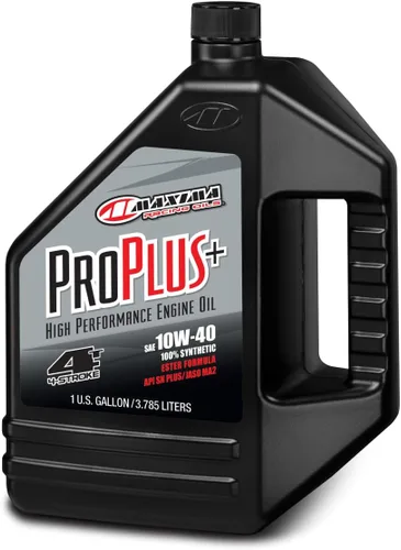 Miniatura 6 de Aceite de motor sintético para motocicleta Maxima Racing Oils 30-199128-2PK Pro Plus+ 10w50, botella de 1 galón, paquete de 2