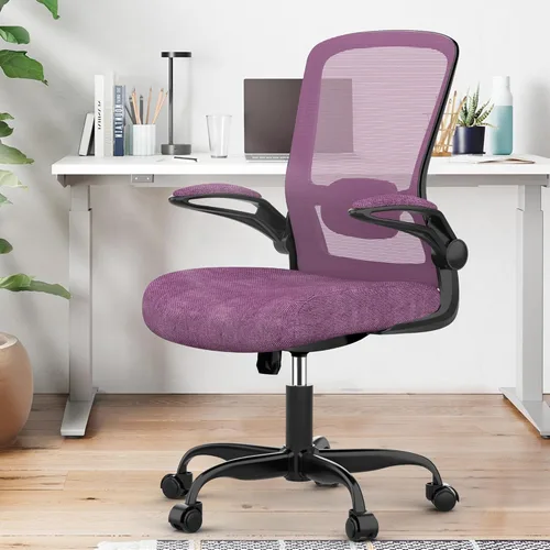 Miniatura 18 de Mimoglad Silla de oficina ergonómica – Silla de escritorio con reposabrazos abatibles y reclinable de 135°, soporte lumbar ajustable – Silla