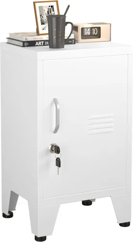 Gabinete de casillero de almacenamiento de 62.2 cm de alto de metal con cerradura - Gabinete pequeño con cerradura para empleados, casillero de
