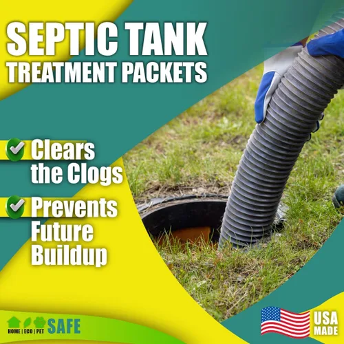 Miniatura 4 de GREEN PIG Tratamiento de Fosa Séptica - Cantidad Extra Grande Compartible, Removedor de Obstrucciones Seguro para Fosas Sépticas, Previene Fallas