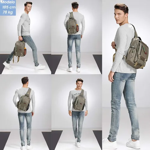 Miniatura 7 de Mochilas de hombro tipo bandolera NICGID, mochilas para pecho y hombro, mochilas para laptop de 12.5'' 13.3'' 14.1'' 15.6'', mochila crossbody tipo