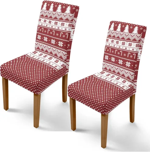 Miniatura 42 de Rnyleeg Fundas de silla de Navidad para sala de estar, diseño de muñeco de nieve azul, estampado de pájaros, fundas para sillas de comedor, 1