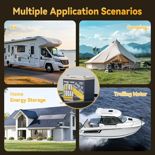 Miniatura 5 de Power Queen Batería LiFePO4 de 12 V 100 Ah, batería de litio Bluetooth de 12 voltios RV con protección a baja temperatura, batería de ciclo profundo