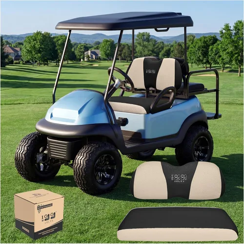 Miniatura 17 de 10L0L Golf Cart Seat Covers, Super Comfort Cooler Than Vinyl Seat Cover, Front and Rear Seat Cover for Yamaha EZGO Club Car, No Drilling Breathable