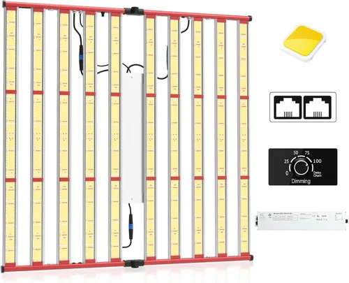 Miniatura 10 de AGLEX 240W luces LED para cultivo UV IR para plantas de interior con 780 piezas de diodos, cadena de margaritas plegable y regulable, espectro