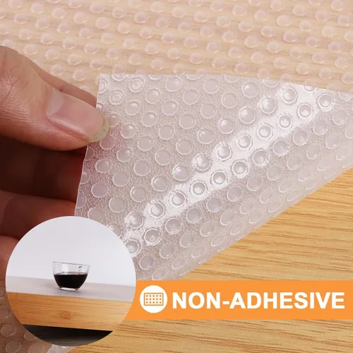 Miniatura 7 de FLPMIX Revestimiento transparente de 16 pulgadas: revestimientos impermeables para gabinetes de cocina, no adhesivo, fácil de limpiar, tapete