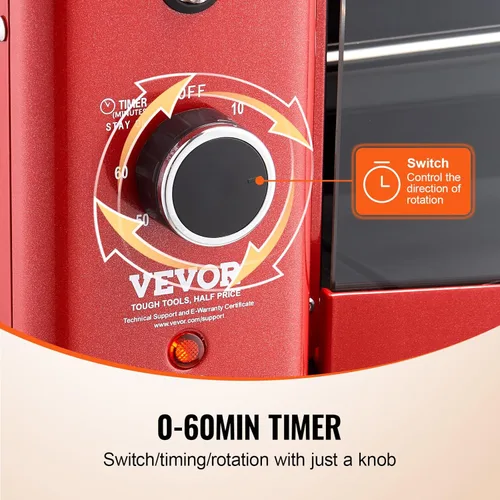 Miniatura 4 de VEVOR Shawarma Grill Máquina - 2 Cuerda Capacidad Barbacoa Pollo Shawarma Cocinador Eléctrico Asador Gyro Rotisserie Horno Doner Kebab Grill