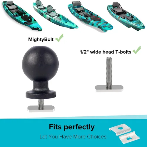 Miniatura 3 de Adaptador de kayak de aluminio para FeelFree UniTrack, placa adaptadora de pista de kayak Feel Free, compatible con Kayak FeelFree, Johnny Boats