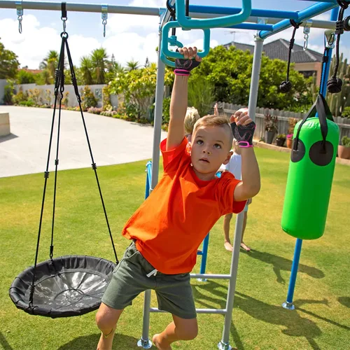 Miniatura 6 de Luwint Guantes de Entrenamiento para Niños, Guantes de Ejercicio con Ventilación y Agarre para Niños y Niñas para Levantamiento de Pesas y Gimnasio
