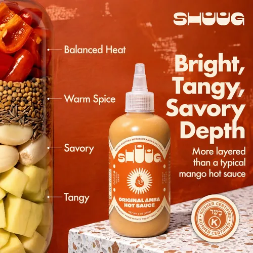 Miniatura 3 de SHUUG Salsa Amba orgánica (9 onzas) Salsa picante de mango curried Amba de especias suaves a medianas Vegano, sin OMG, Kosher Sabor