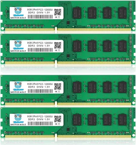 Miniatura 15 de Motoeagle Kit de 8 GB (2 x 4 GB) 2RX8 PC3-10600U DDR3 1333 MHz DIMM RAM 4 GB DDR3 10600 PC3 1333 UDIMM CL9 1.5V 240-Pin Memoria de escritorio DDR3