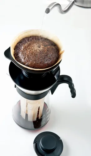 Miniatura 4 de Hario V60 "Fretta" - Cafetera caliente y helada, 23.7 fl oz, color negro