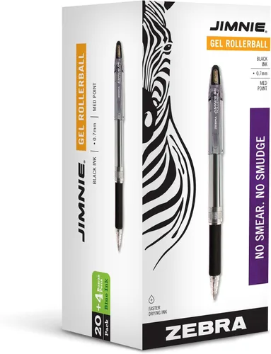 Miniatura 4 de Zebra Pen GR-8 42610 - Bolígrafo de gel retráctil, negro, paquete de 12