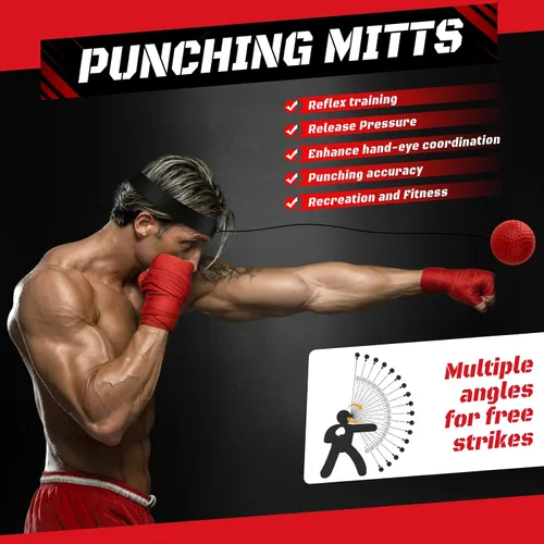 Miniatura 5 de Juego de guantes de boxeo 4 en 1 y guantes de boxeo para niños y niñas, guantes de boxeo para niños y niñas, almohadillas de enfoque con envolturas