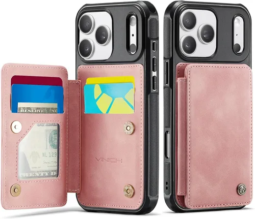 Miniatura 22 de Vinich Funda tipo cartera para iPhone 11 con tarjetero, bloqueo RFID, ranuras de crédito, función atril, a prueba de golpes, para iPhone 11 de 6.1