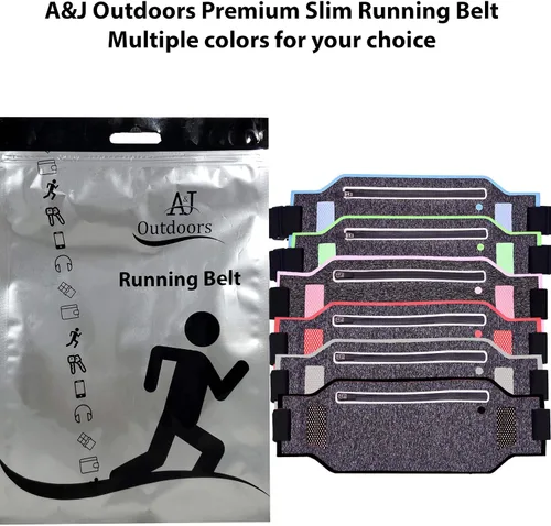 Miniatura 7 de Cinturón de dinero súper delgado resistente al agua, cinturón para correr para mujeres y hombres, cinturón de teléfono expandible para guardar