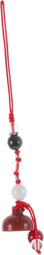 Hemobllo Abalorio para teléfono – Jade Lotus Phone Charm Strap Agate Mobile Phone Pendant Decorativo Teléfono Celular Accesorios para Llavero Rojo