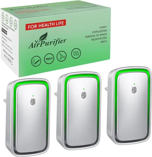 Purificador de aire enchufable actualizado 2026 para el hogar, ionizador de aire iónico para polvo de humo con olor de mascotas, generador de iones