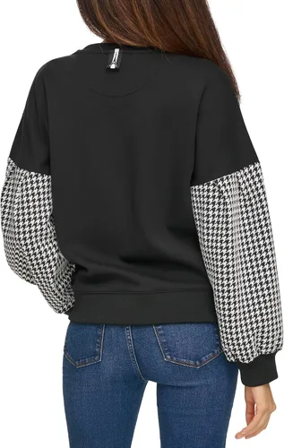 Miniatura 4 de Karl Lagerfeld Paris Blusa de manga larga con detalle de pata de gallo para mujer