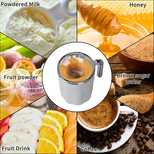 Miniatura 4 de Taza autoagitadora automática – Taza mezcladora controlada por temperatura – No necesita batería ni electricidad, para bebidas de café y polvo