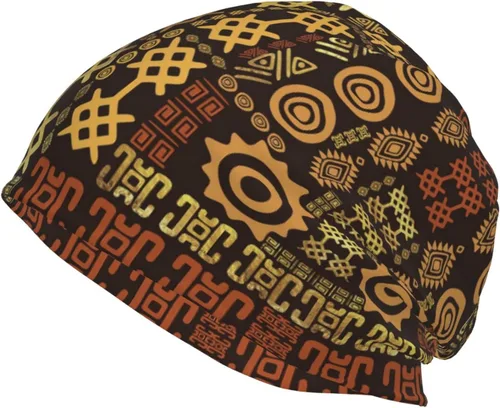 Miniatura 25 de Gorro africano holgado para adultos, tejido elástico, de calavera, gorro de invierno para exteriores para mujeres y hombres