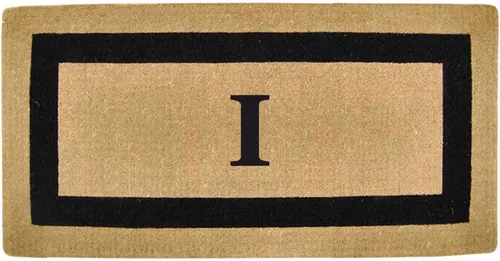 Miniatura 85 de Tapete de fibra de coco natural, para puerta de entrada, rectangular, resistente, para patio, atrapador de suciedad antideslizante, decoración