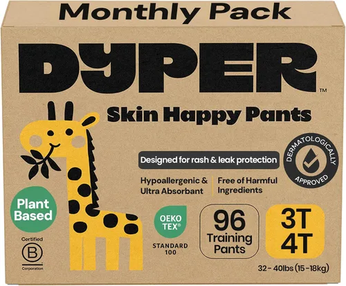 Miniatura 9 de DYPER Pantalones de entrenamiento para niños pequeños 5T-6T para niños y niñas, hipoalergénicos, sin perfume, a base de plantas y perfectos