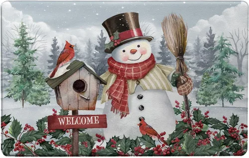 Miniatura 5 de Briarwood Lane Alfombrilla cómoda de muñeco de nieve a cuadros